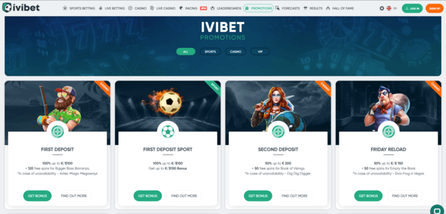 Ivibet others betting promotions and casino bonuses