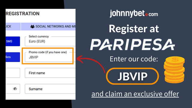 paripesa promocode registration