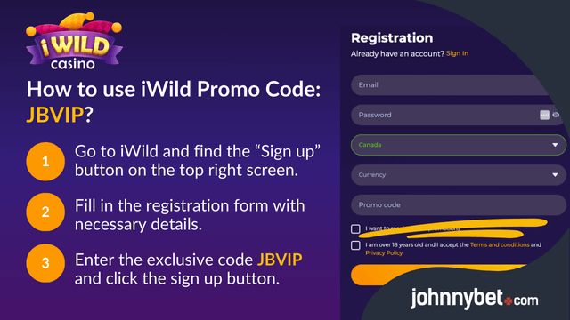 iWild sign up promo