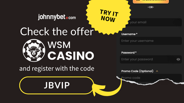 WSM Casino bonus registration