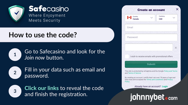 safecasino promo code sign up
