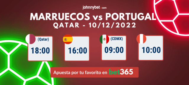 horario apuestas en vivo Marruecos vs Portugal Qatar