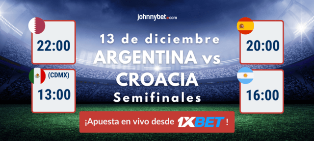 Argentina vs Croacia Mundial Semifinales horario