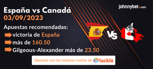  baloncesto España Canadá apuestas