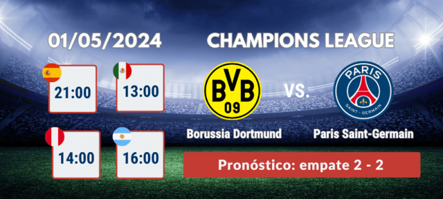 Dortmund - PSG pronostico quien gana