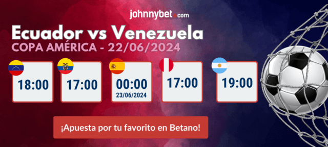 apostar Venezuela Ecuador Copa America horario