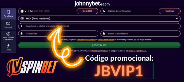 Bono por registro JVSpinBet exclusivo