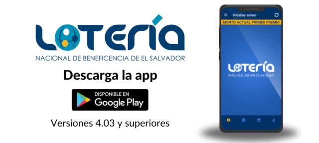 app gratis Lotería Nacional de Beneficencia El Salvador