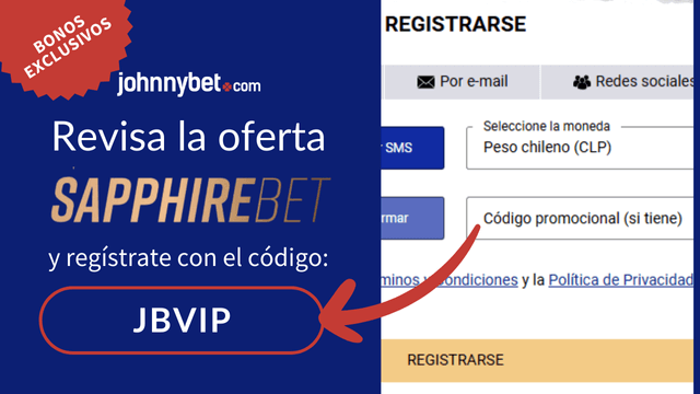 Sapphire bet código promocional para Enero