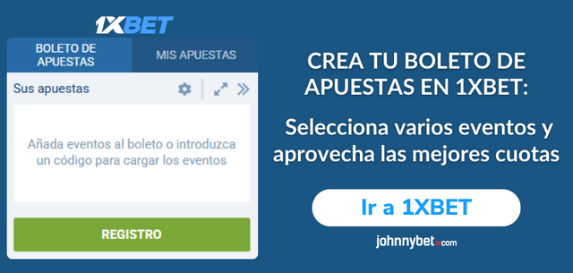 boleto de apuestas 1XBET combinadas