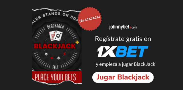 registro en 1XBET para jugar Blackjack gratis