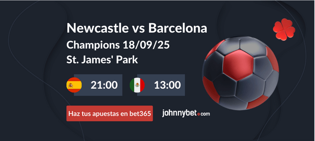 Newcastle vs Barcelona apuestas y cuotas