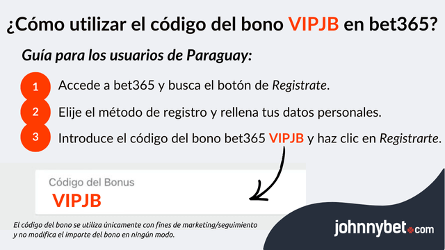 bet365 código del bono Paraguay
