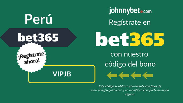 código del bono bet365 peru registro