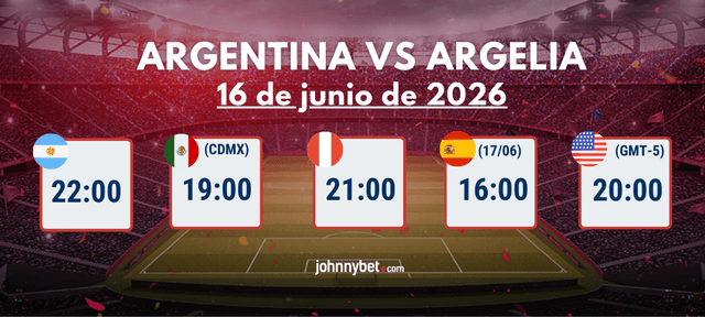 a qué hora juegan argentina y argelia en el mundial 