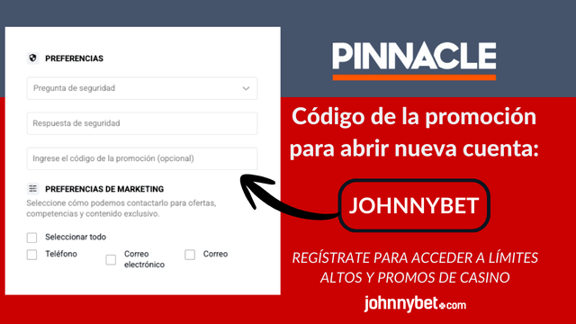 registro codigo promocional pinnacle
