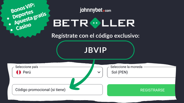 betroller código promocional