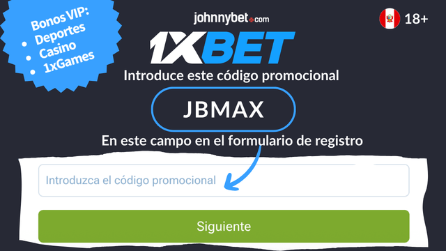 código promocional 1xbet perú registro