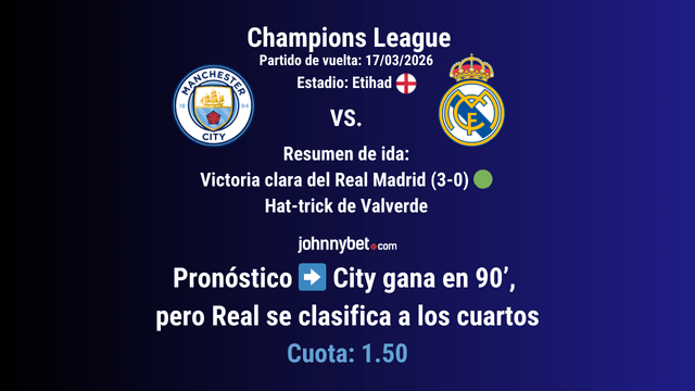 pronósticos apuestas City - Real Madrid