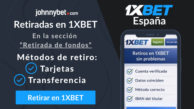cómo retirar dinero en 1XBET España