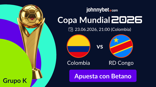 apuesta Colombia vs RD Congo Mundial