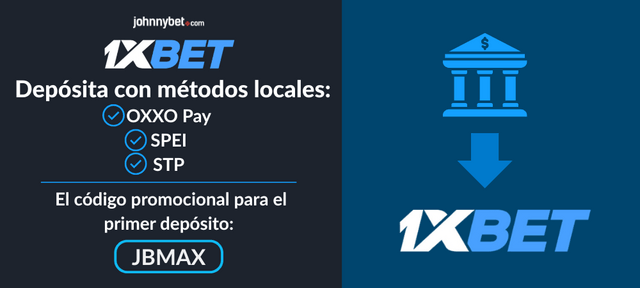 recargar cuenta en 1XBET MX