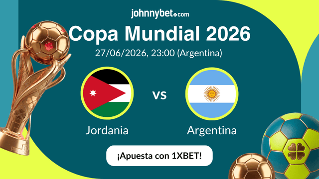 Jordania vs Argentina pronóstico 2026 cuotas