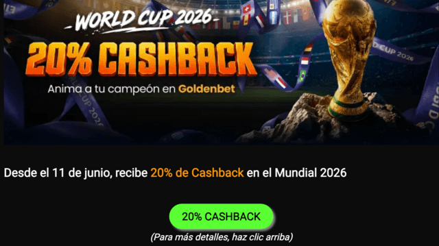 bonificación Mundial 2026 goldenbet