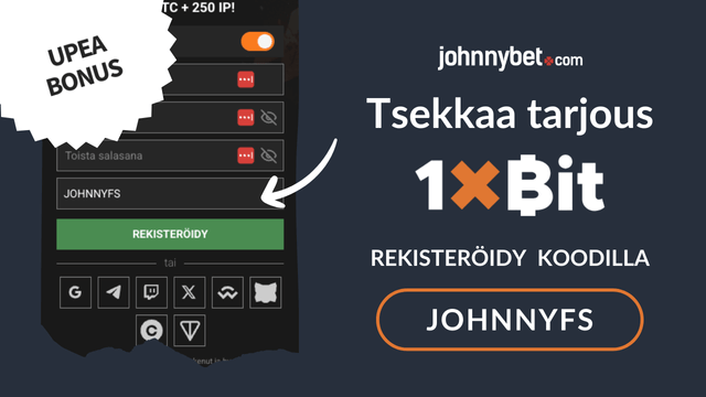 1xbit rekisteröinti bonuksella