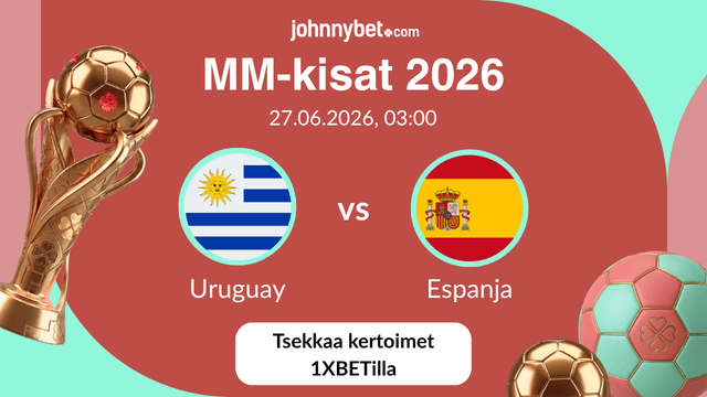 espanja uruguay vedonlyöntitarjous