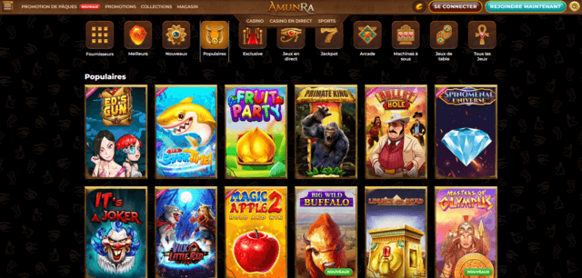 Amunra Casino offre