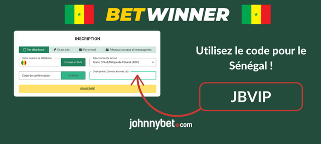 betwinner Sénégal code de bonus promotionnel