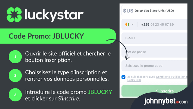 inscription lucky star 