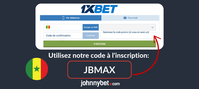 bonus enregistrement 1xbet sénégal