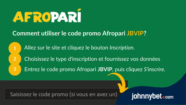 code bonus à l'inscription Afropari