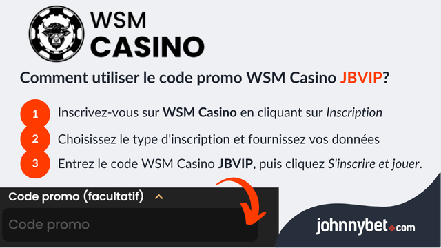 enregistrement code promo WSM Casino