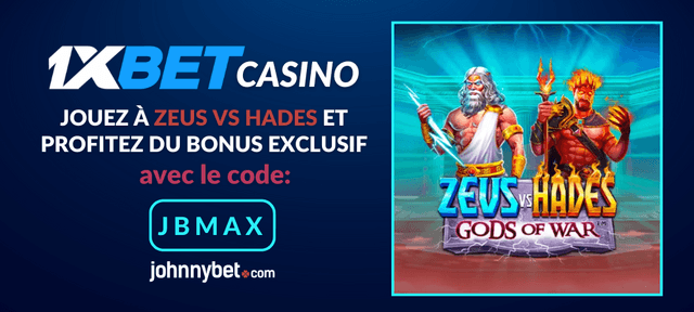 bonus exclusif zeus vs hades 1xbet
