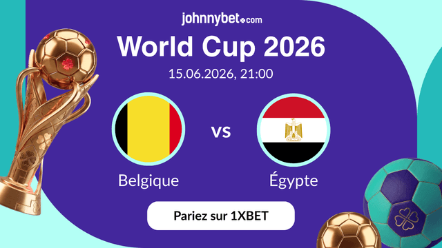 top paris sportifs sur Belgique vs Egypte