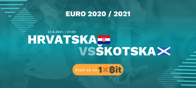 Euro 1xBit klađenje na utakmicu Hrvatska - Škotska