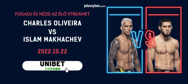 Oliveira vs Makhachev élő közvetítés online fogadás