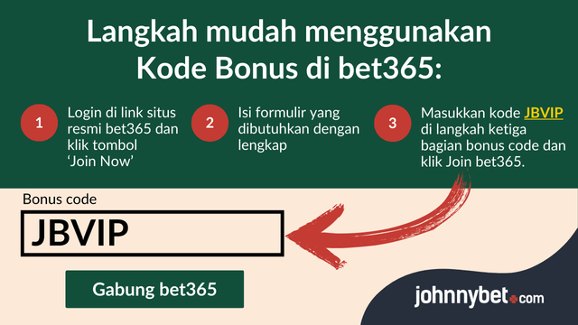 cara pakai kode bonus bet365 saat pendaftaran