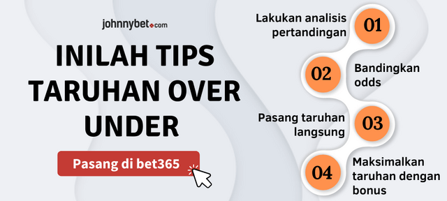 tips pasang taruhan over under