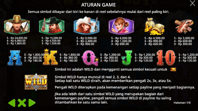 arti simbol wild west gold