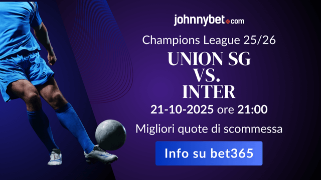 scommesse quote Union SG Inter Champions