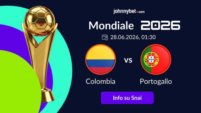 Pronostico quote colombia portogallo