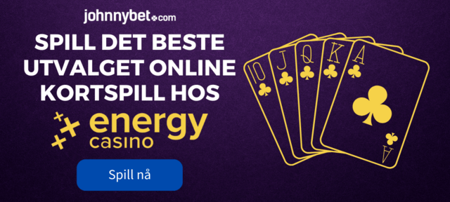 Energy Casino velkomsttilbud med VIP kode på casino kortspill online