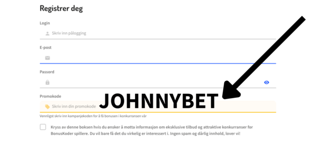 Bonuskoder registrering online i Norge