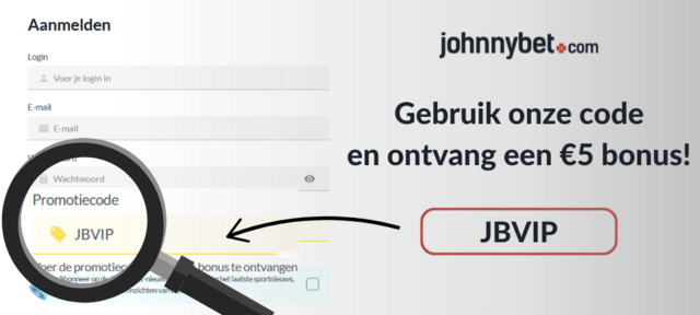 johnnybet bonus code invoeren