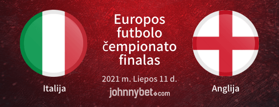 Euro finalas Italija Anglija gyvai