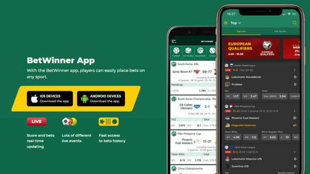 BetWinner app android iphone letöltés